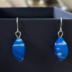 Vintage blue drop earrings.